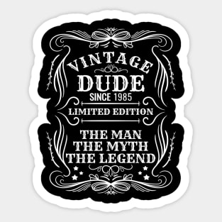 Vintage Dude 1985 Gift Sticker